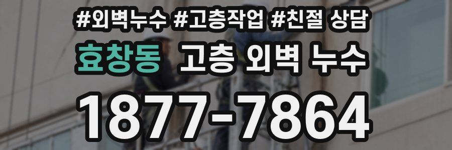 효창동 고층 외벽 누수