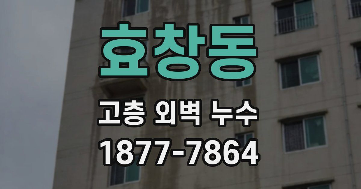 효창동 고층 외벽 누수