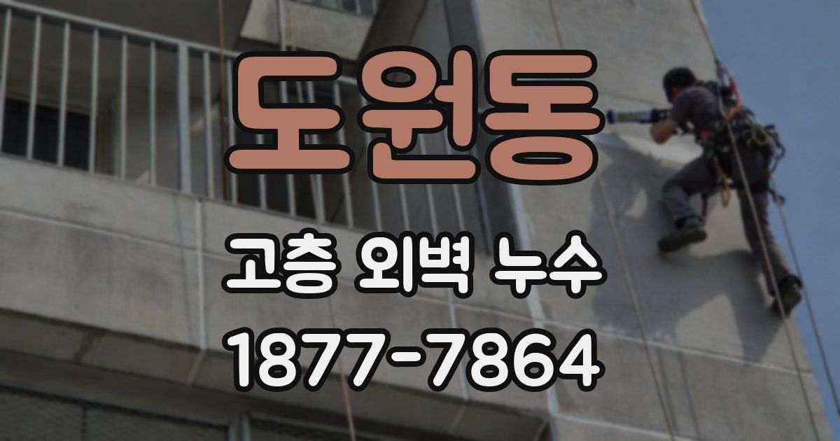 도원동 고층 외벽 누수
