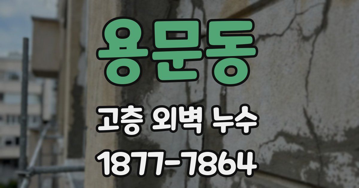 용문동 고층 외벽 누수