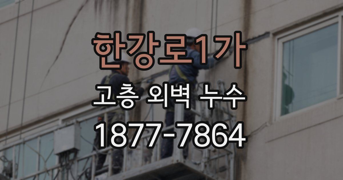 한강로1가 고층 외벽 누수