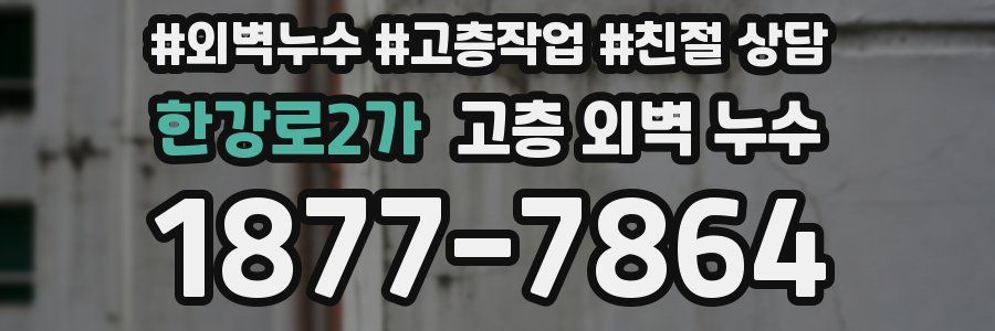 한강로2가 고층 외벽 누수