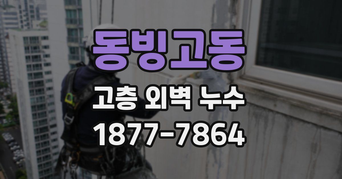 동빙고동 고층 외벽 누수
