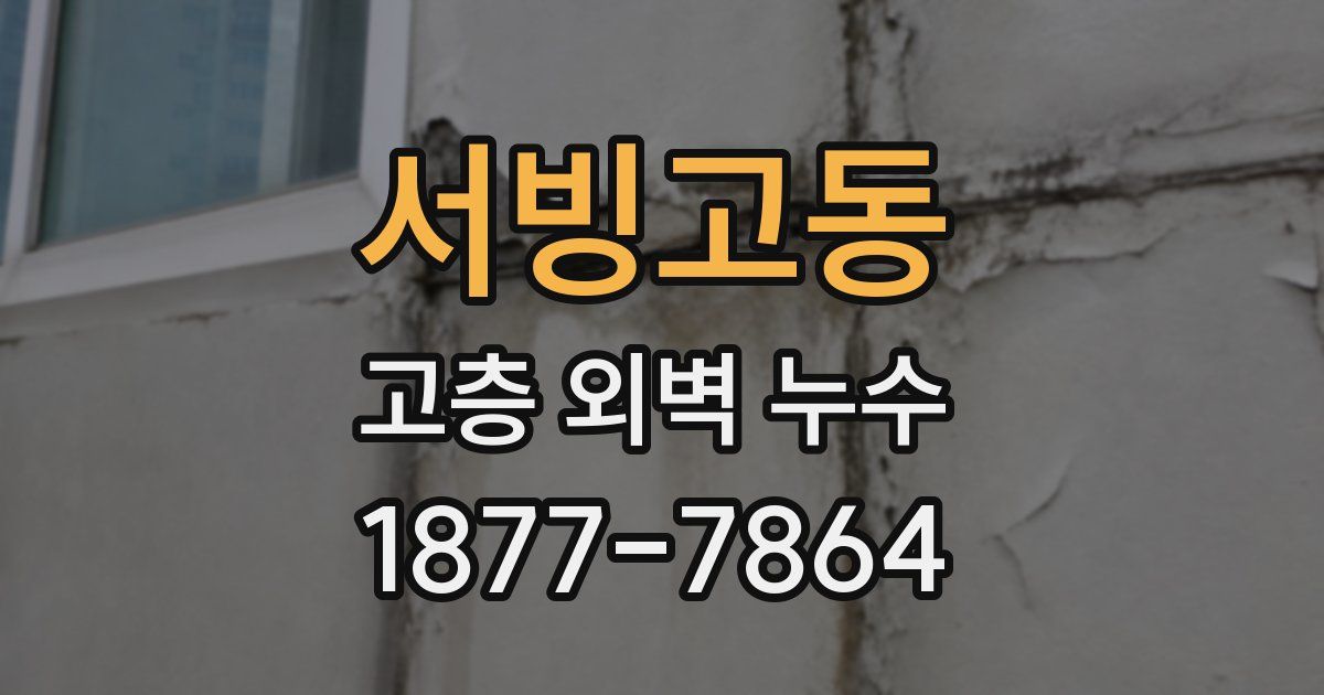 서빙고동 고층 외벽 누수