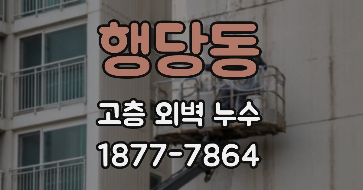 행당동 고층 외벽 누수