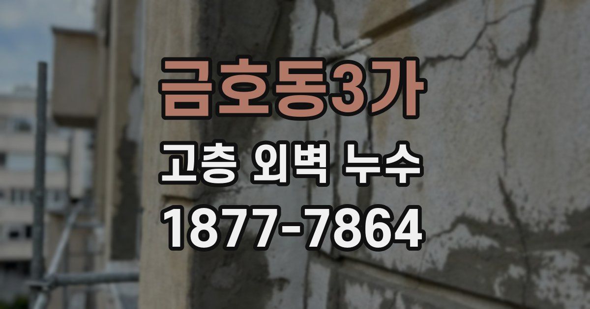 금호동3가 고층 외벽 누수