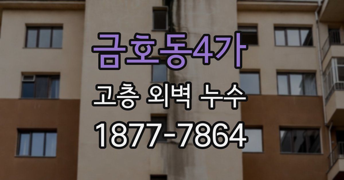 금호동4가 고층 외벽 누수