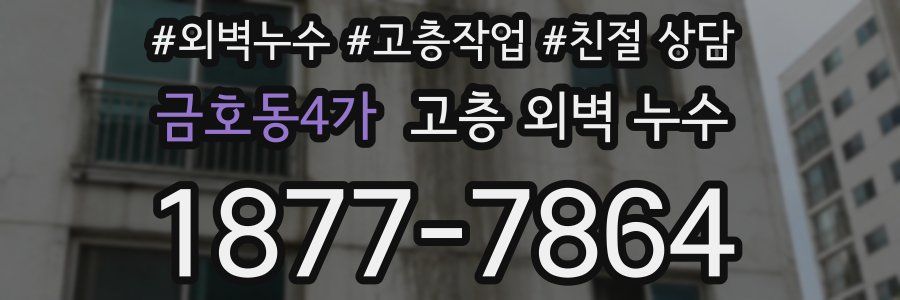 금호동4가 고층 외벽 누수