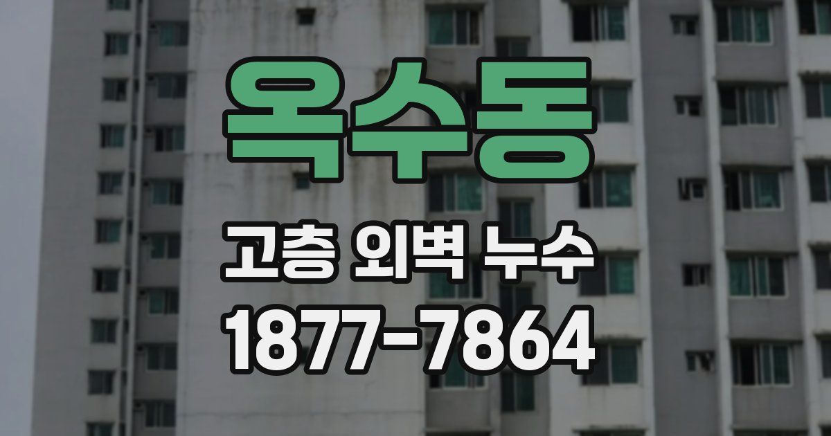 옥수동 고층 외벽 누수