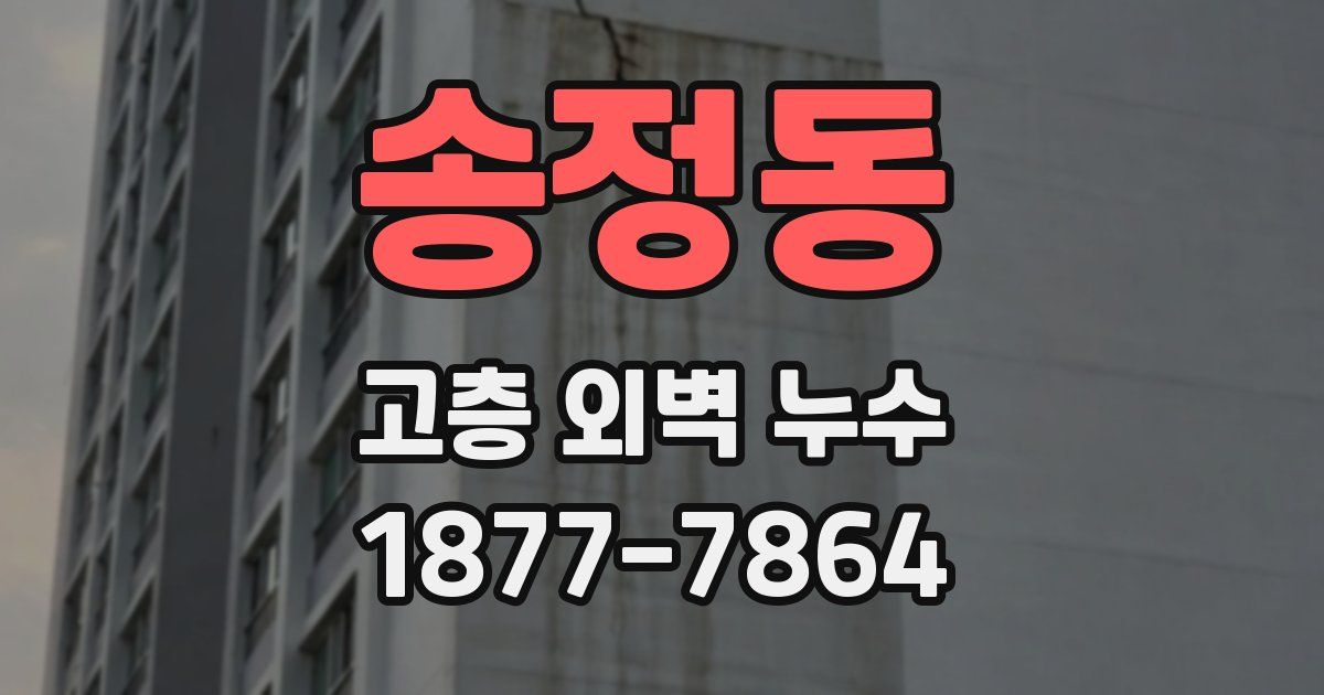 송정동 고층 외벽 누수