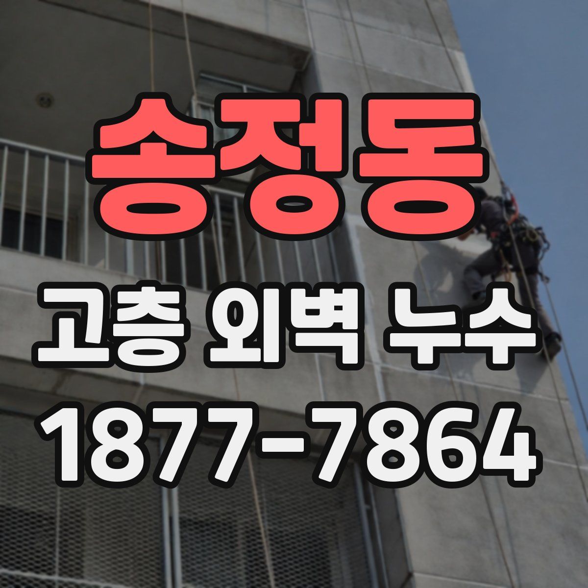 송정동 고층 외벽 누수
