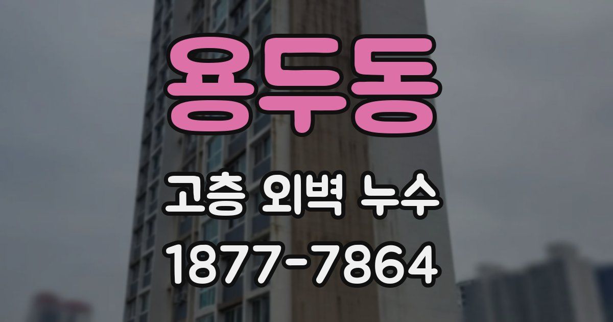 용두동 고층 외벽 누수