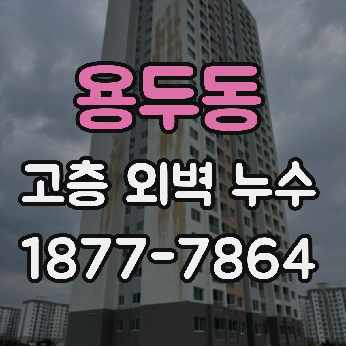 용두동 고층 외벽 누수