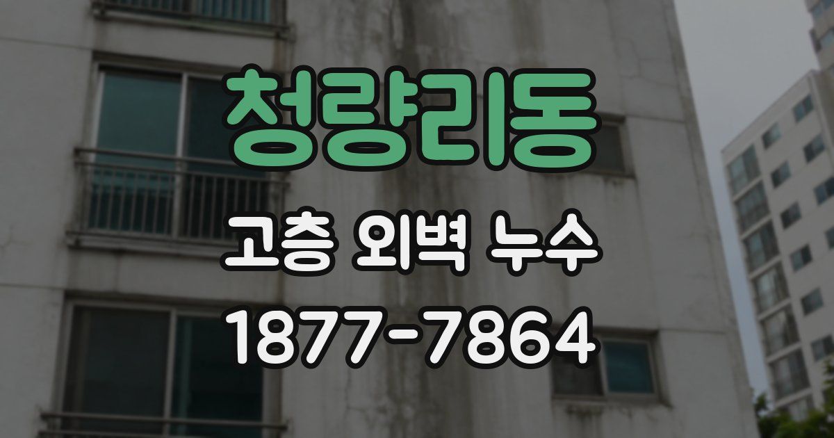 청량리동 고층 외벽 누수
