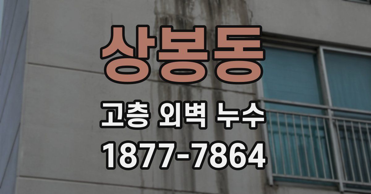 상봉동 고층 외벽 누수