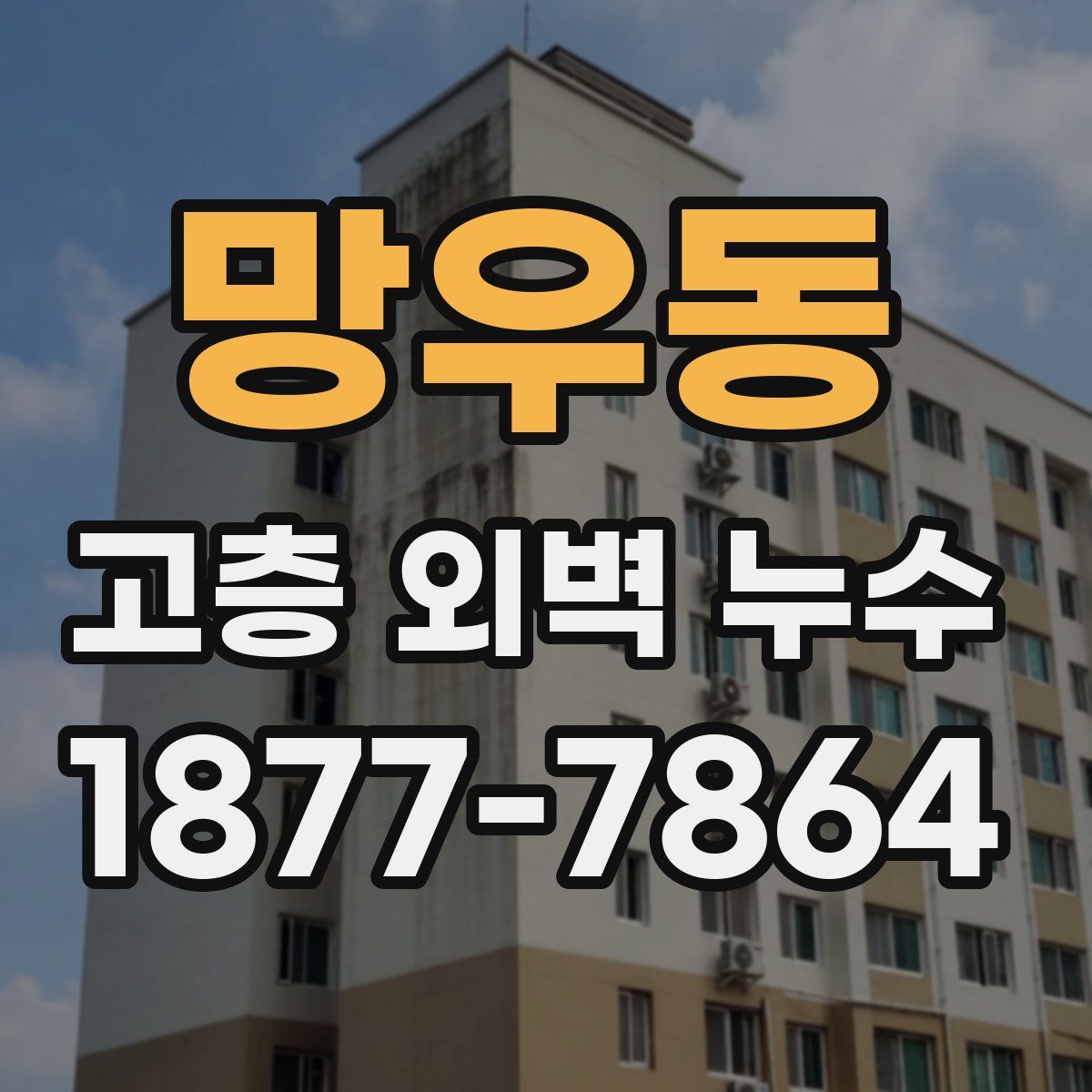 망우동 고층 외벽 누수