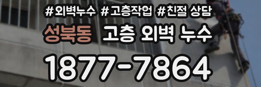 성북동 고층 외벽 누수