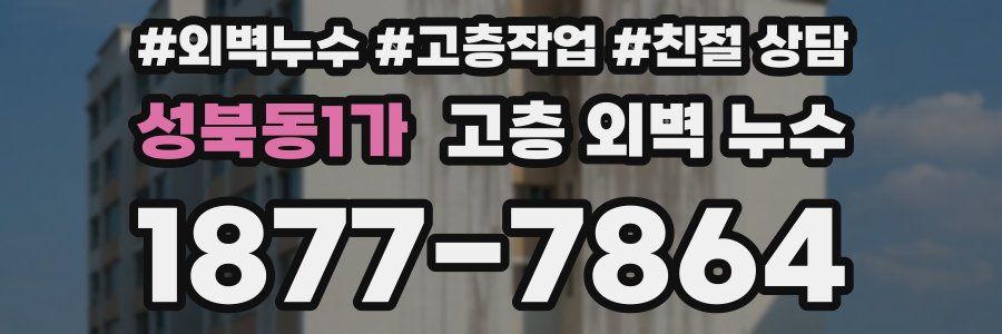 성북동1가 고층 외벽 누수