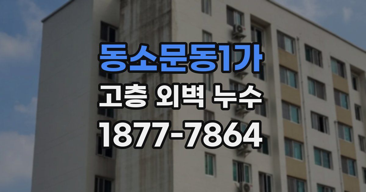 동소문동1가 고층 외벽 누수