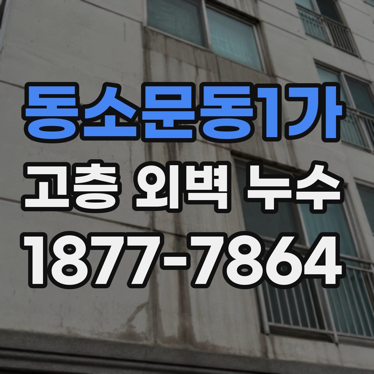 동소문동1가 고층 외벽 누수