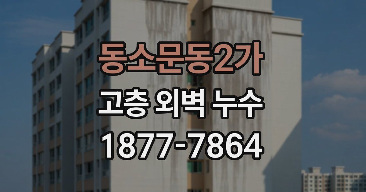 동소문동2가 고층 외벽 누수