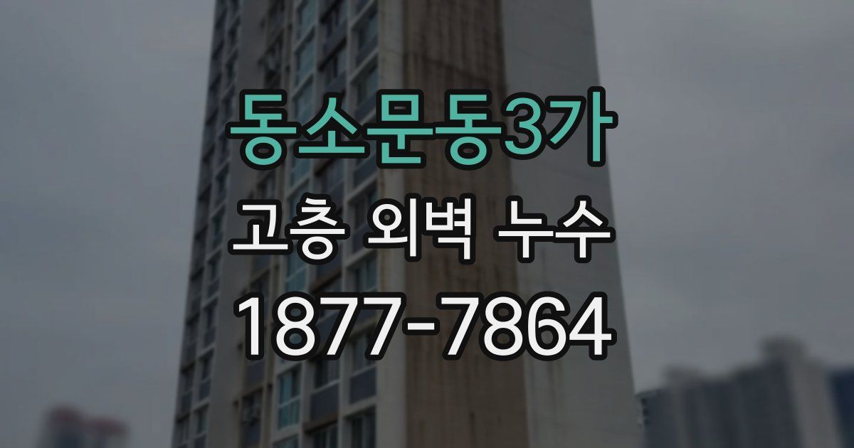 동소문동3가 고층 외벽 누수