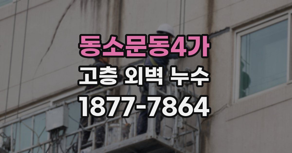 동소문동4가 고층 외벽 누수