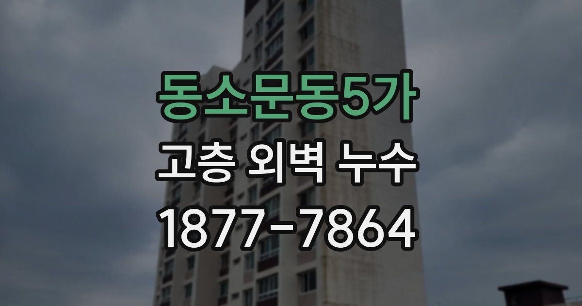 동소문동5가 고층 외벽 누수