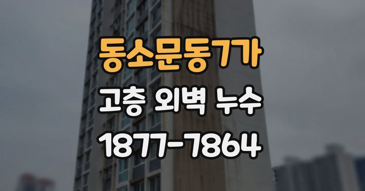 동소문동7가 고층 외벽 누수