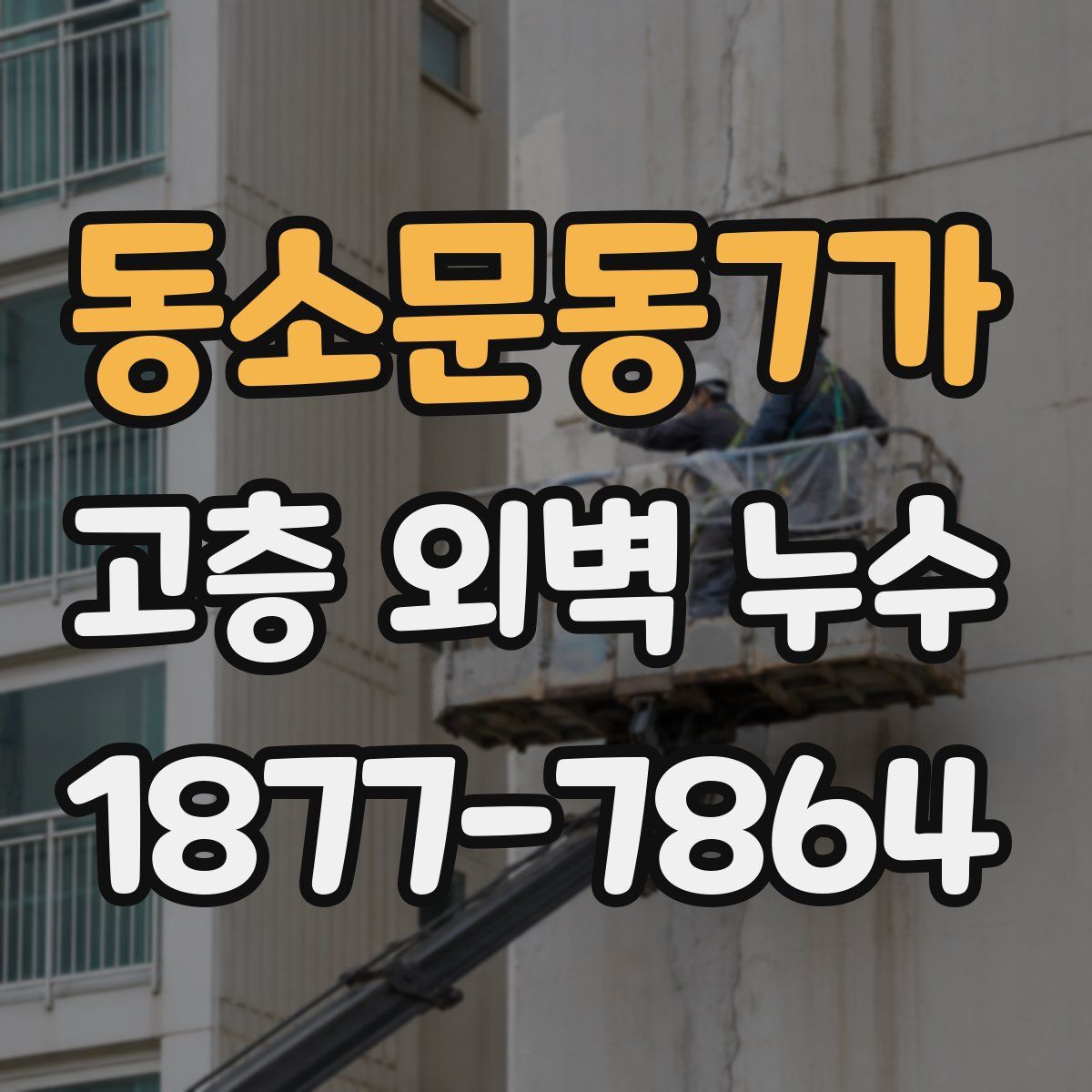 동소문동7가 고층 외벽 누수