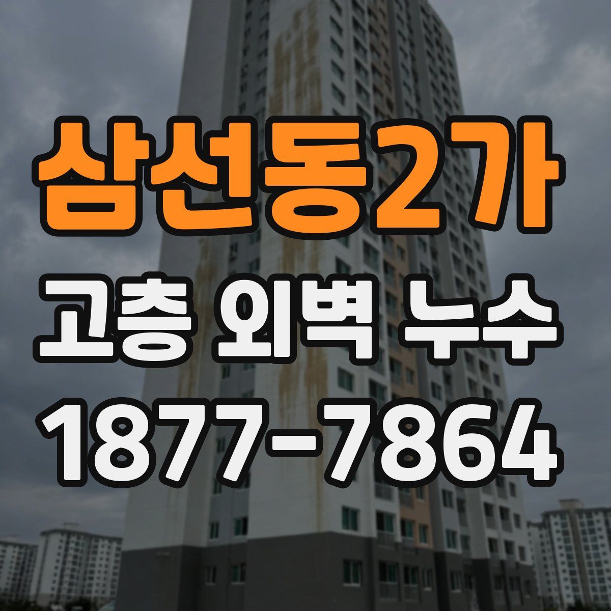 삼선동2가 고층 외벽 누수