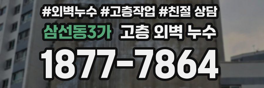 삼선동3가 고층 외벽 누수