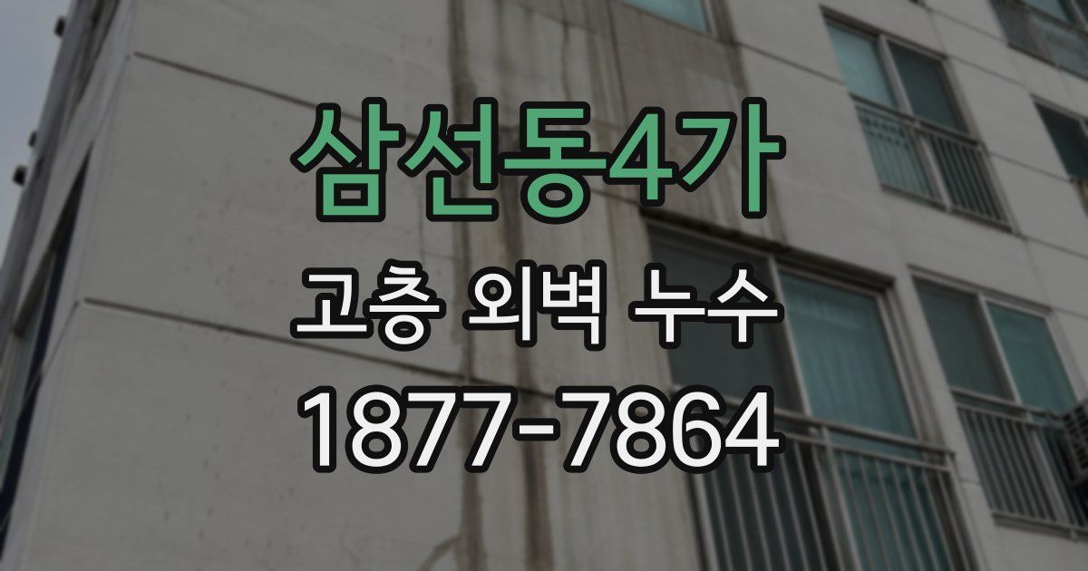 삼선동4가 고층 외벽 누수