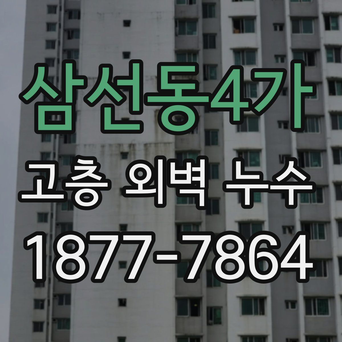 삼선동4가 고층 외벽 누수