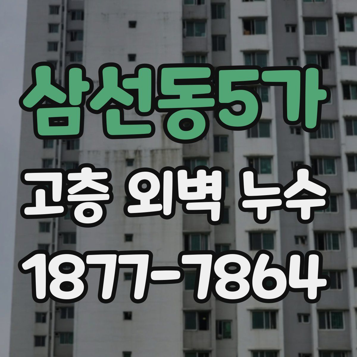 삼선동5가 고층 외벽 누수