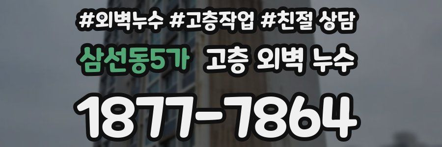 삼선동5가 고층 외벽 누수