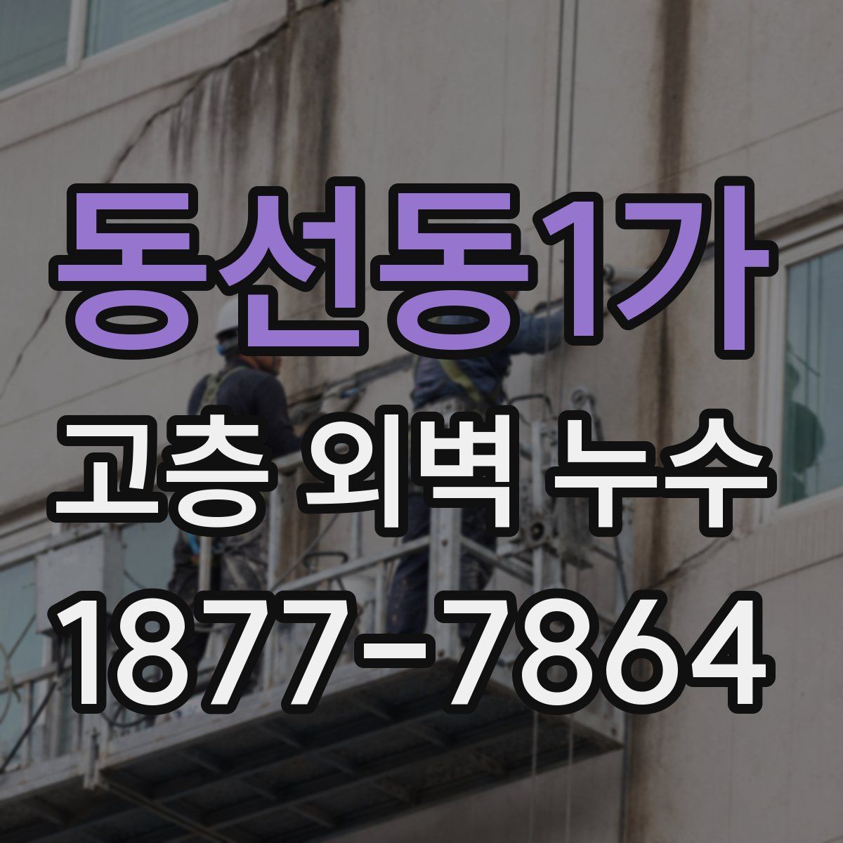 동선동1가 고층 외벽 누수