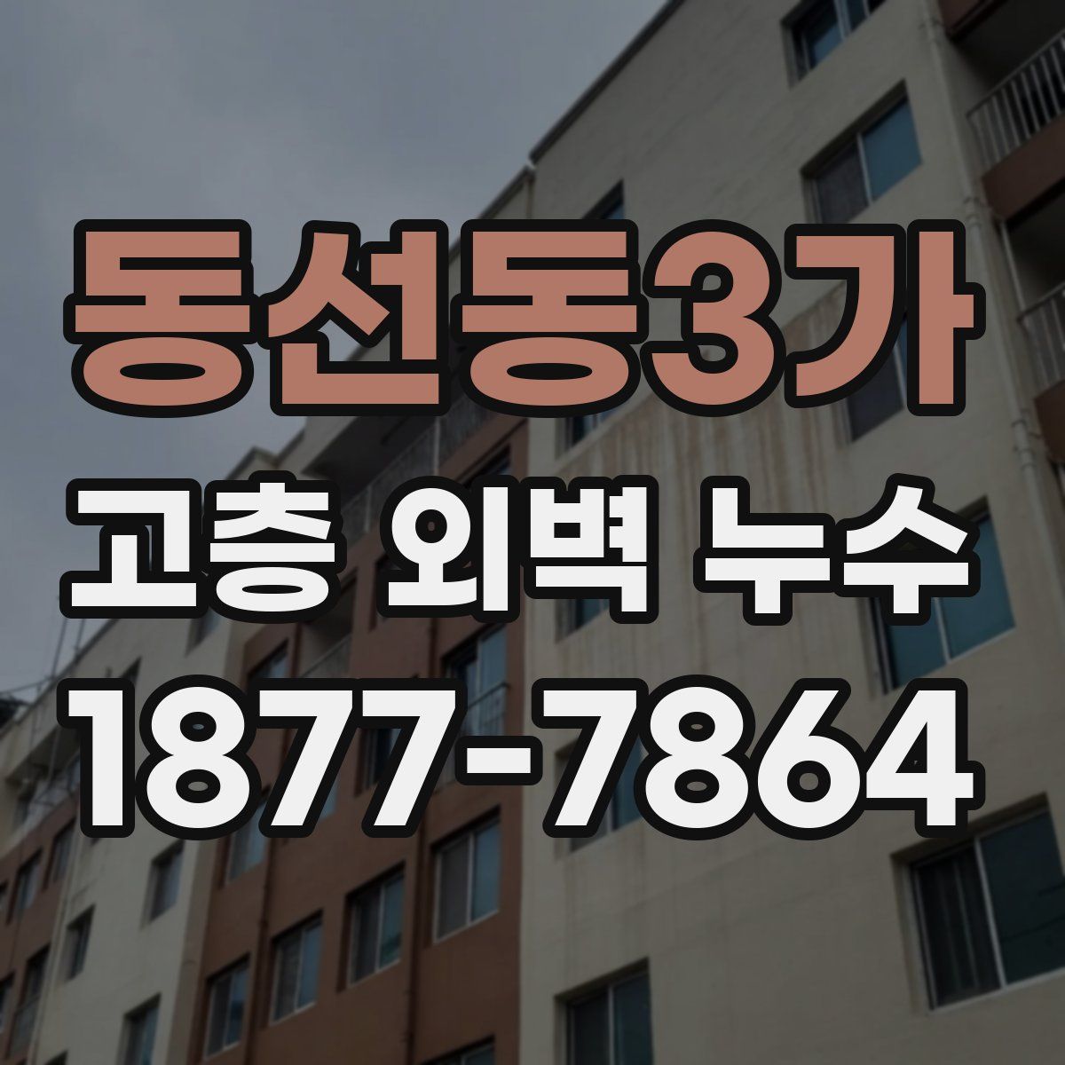 동선동3가 고층 외벽 누수