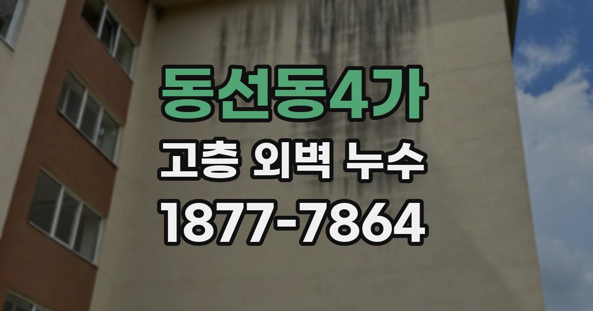 동선동4가 고층 외벽 누수
