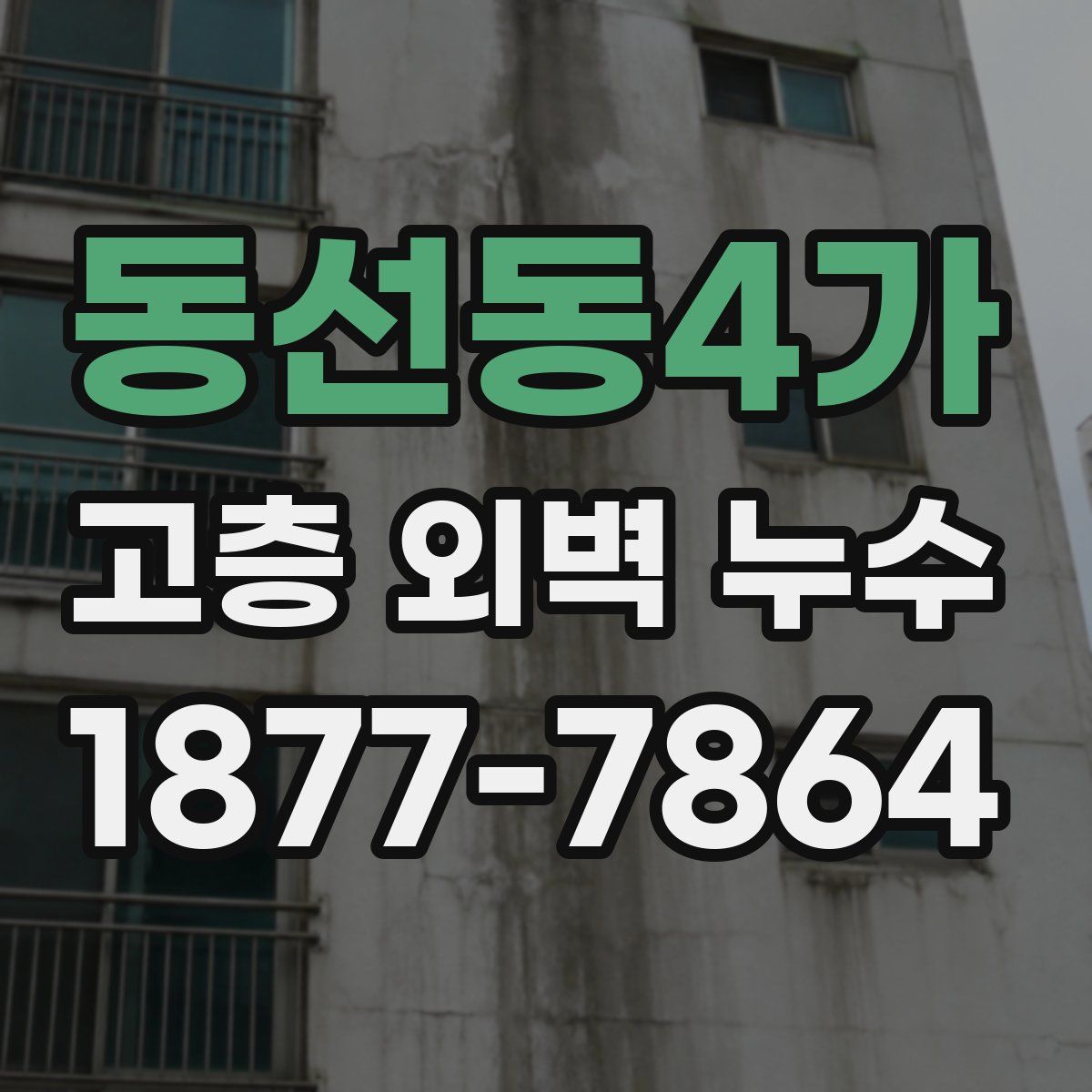 동선동4가 고층 외벽 누수