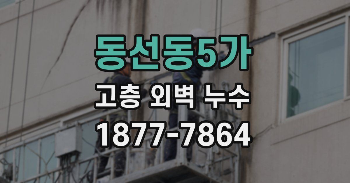 동선동5가 고층 외벽 누수