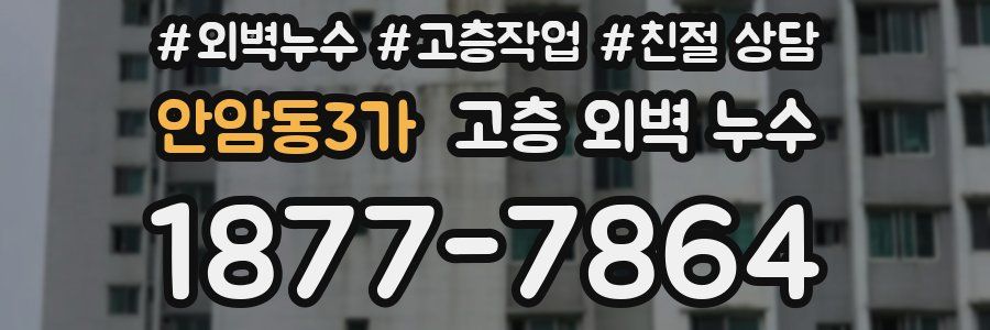 안암동3가 고층 외벽 누수