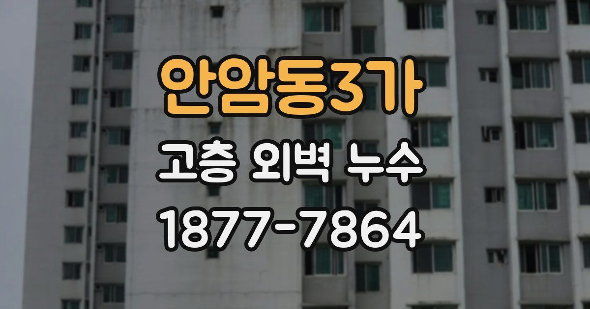 안암동3가 고층 외벽 누수