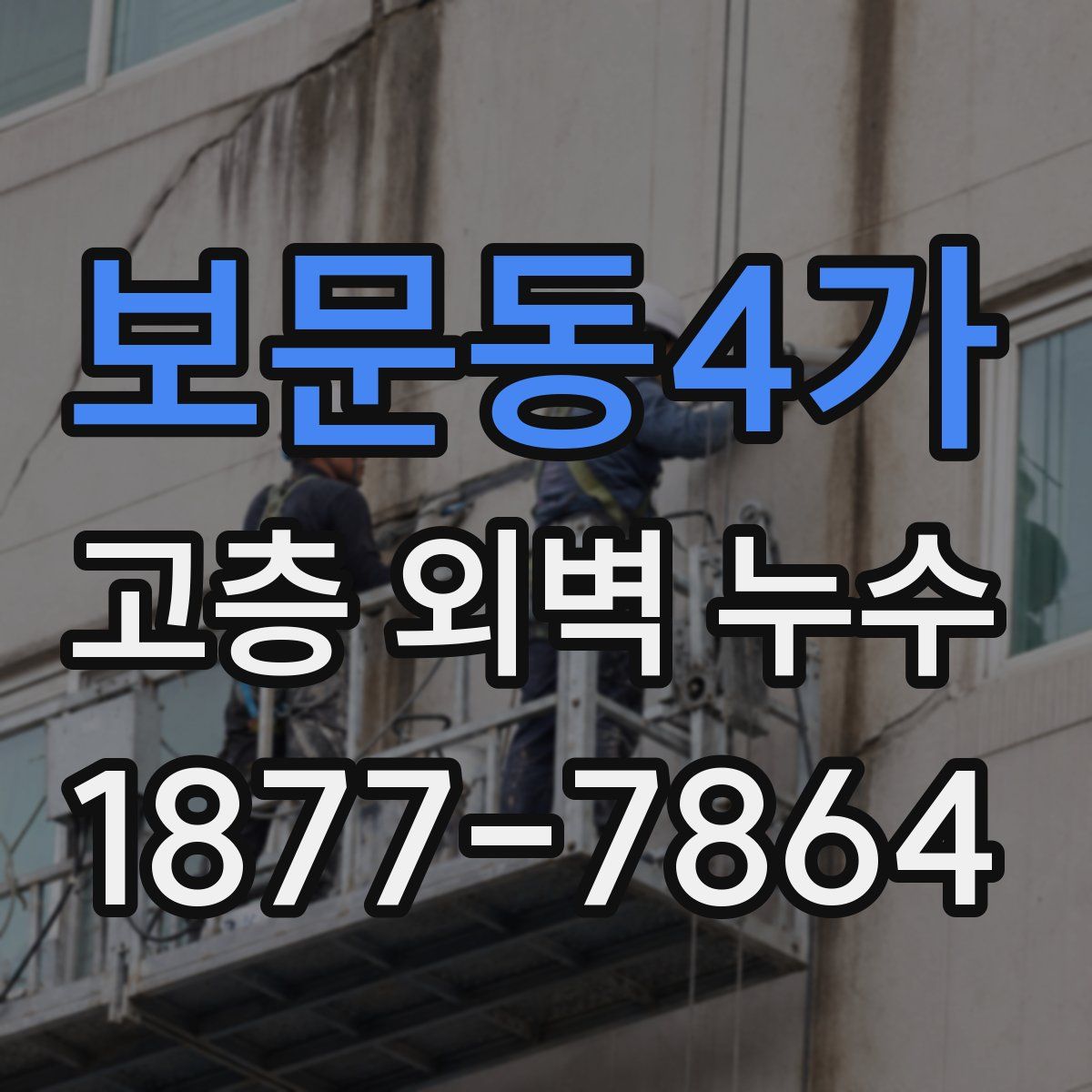 보문동4가 고층 외벽 누수