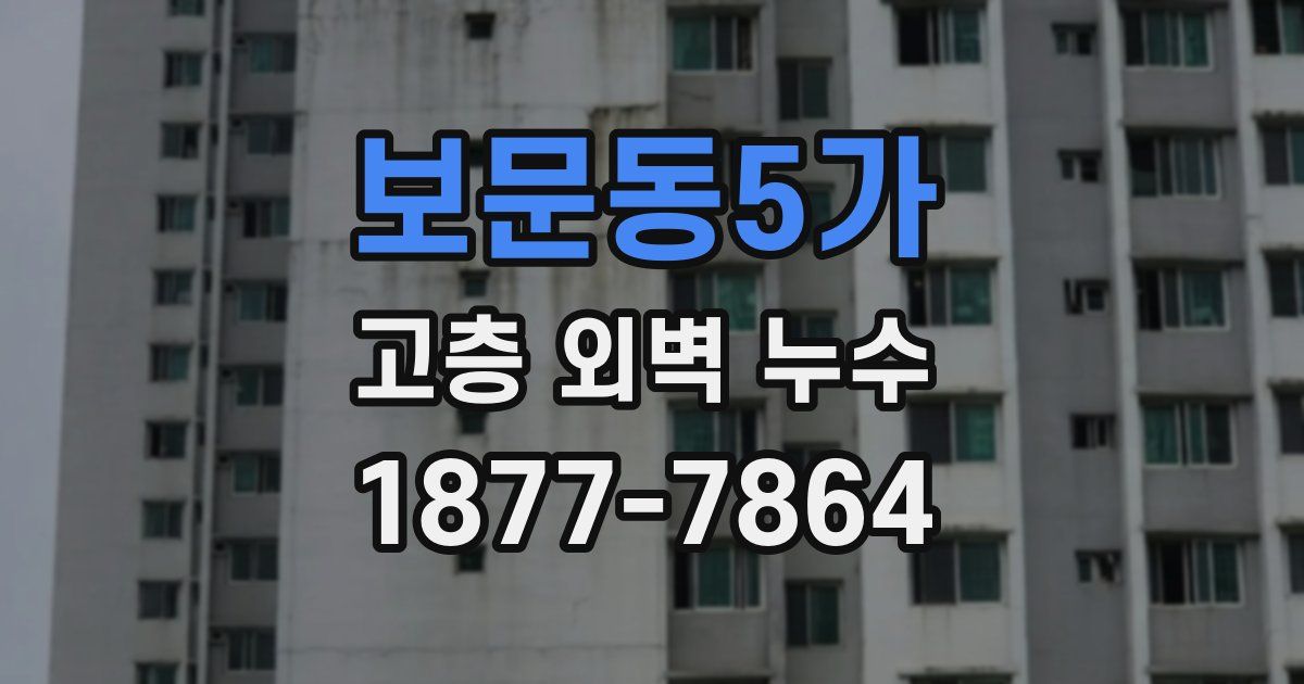 보문동5가 고층 외벽 누수