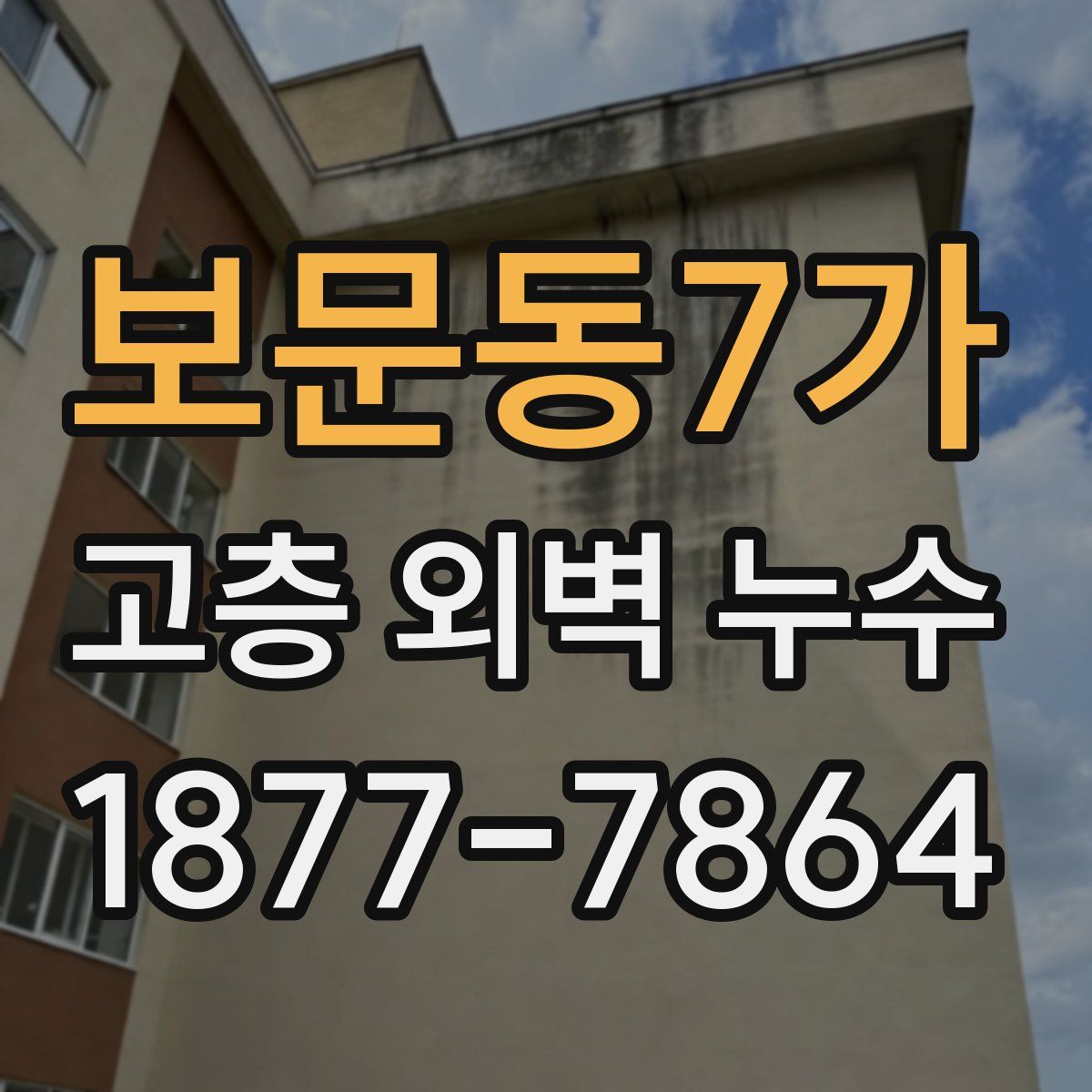 보문동7가 고층 외벽 누수