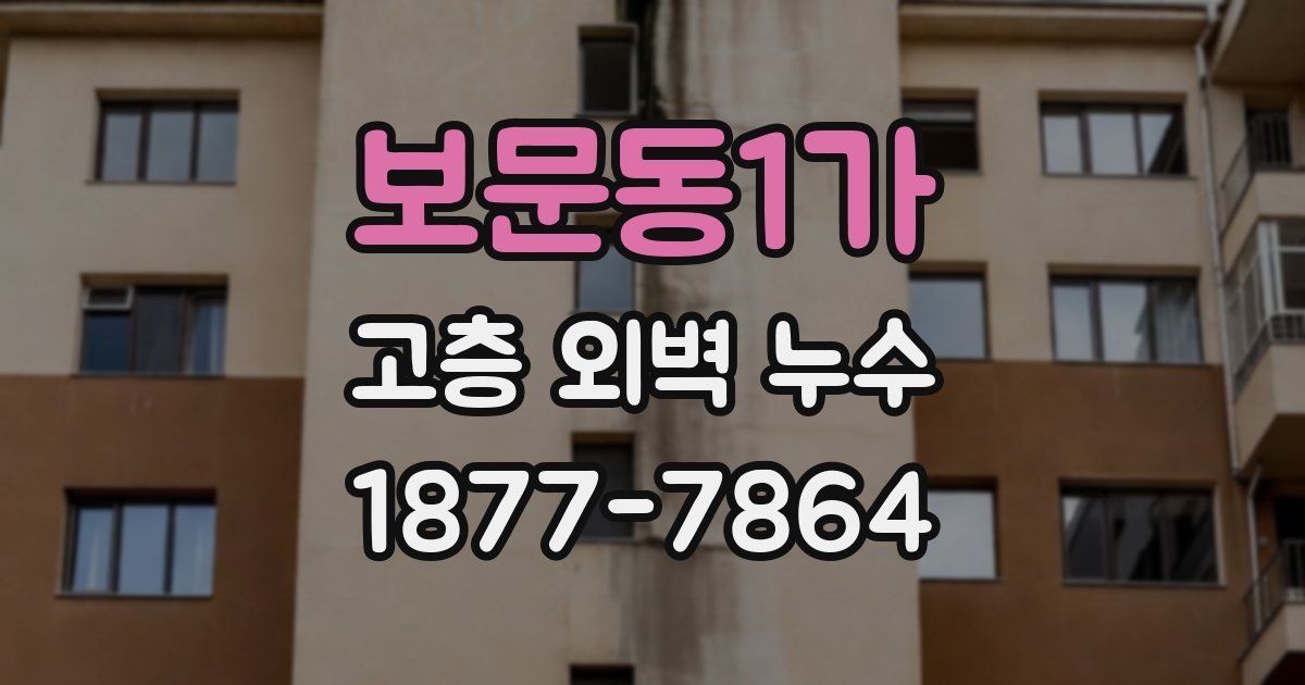 보문동1가 고층 외벽 누수