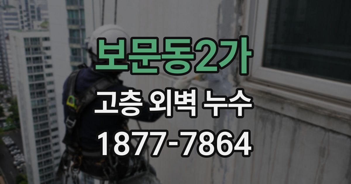 보문동2가 고층 외벽 누수