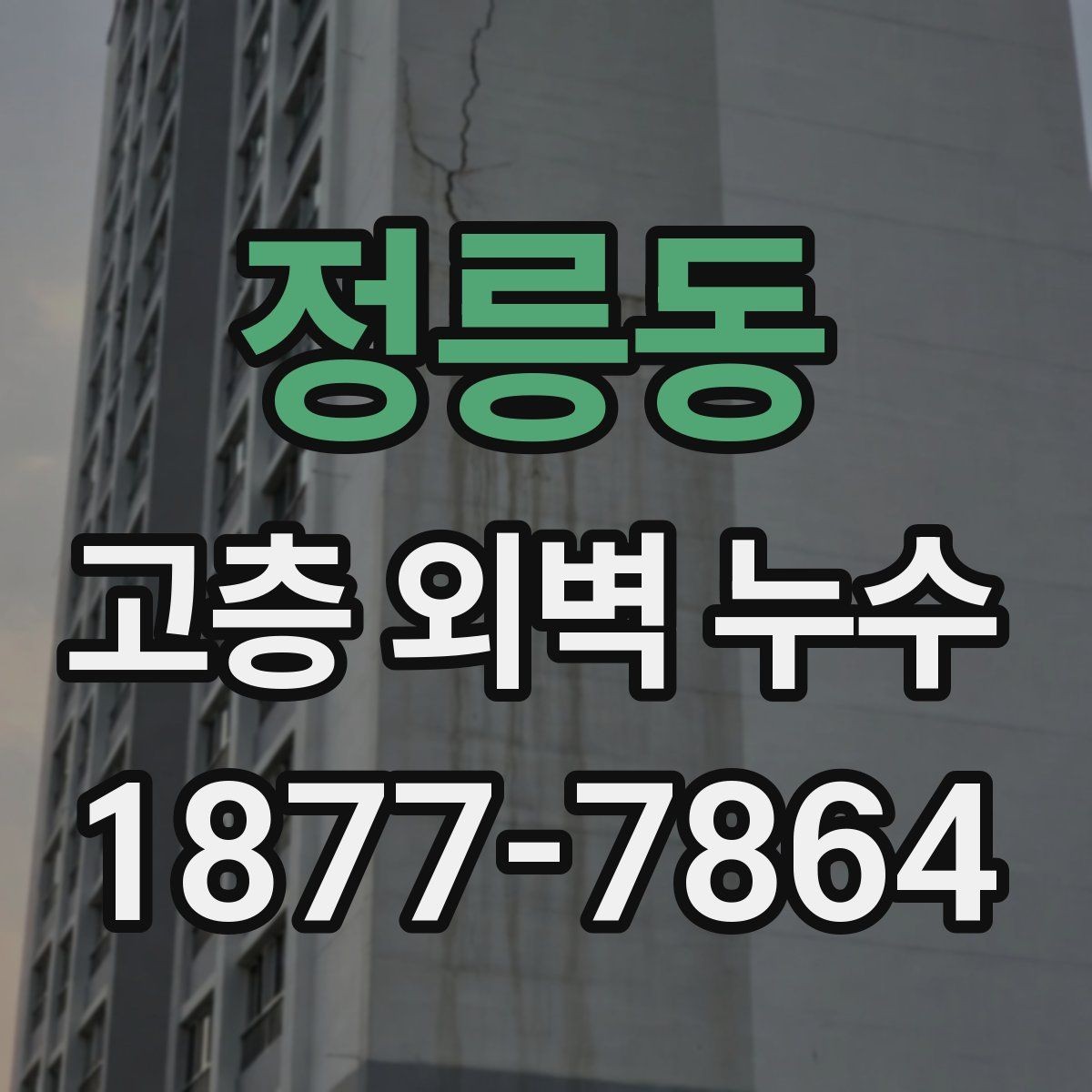정릉동 고층 외벽 누수 해결을 위한 우선순위 정하기