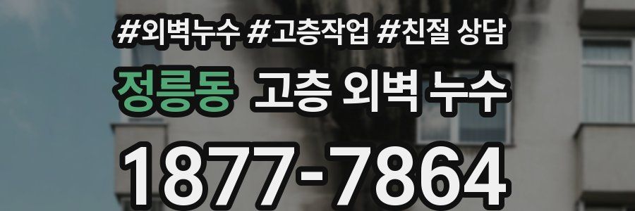 정릉동 고층 외벽 누수